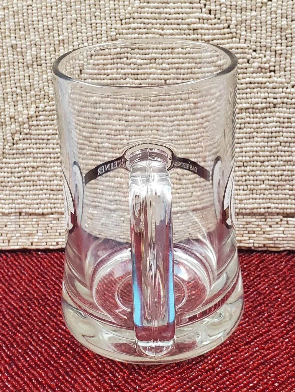 Authentic collectible Warsteiner glass beer mug 0.5l / 18 ounces (C21)